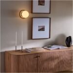 Mid-Century Modern Globe Wall Sconce, Brass Frosted Glass Wall Lamp for Bathroom, Bedroom, Living Room - Image 4