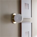 Mid-Century Modern Globe Wall Sconce, Brass Frosted Glass Wall Lamp for Bathroom, Bedroom, Living Room - Image 2