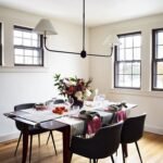 French Retro Long Linear Chandelier, Vintage Designer Dining Room Pendant Light, Mid-Century Modern Island Light for Kitchen, Living Room - Image 2