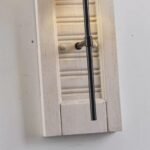 Vintage Rustic Wooden Wall Sconce with Linen Shade - Farmhouse Wall Lamp for Bedroom, Hallway, Balcony & Porch - Image 7