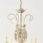 French Country Distressed Wood Chandelier, 6-Light Vintage Candle Chandelier for Living Room, Dining Room - Image 8