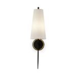 American Retro Luxury Wall Sconce, 1-Light/2-Light Modern Fabric Shade Wall Lamp for Living Room, Bedroom, Dining Room, - Image 4