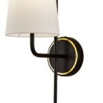 American Retro Luxury Wall Sconce, 1-Light/2-Light Modern Fabric Shade Wall Lamp for Living Room, Bedroom, Dining Room, - Image 3